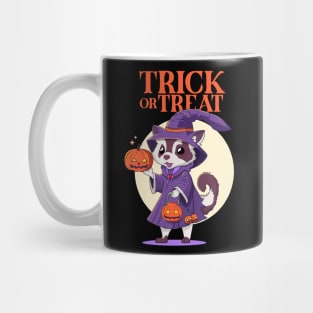 Ferret in wizard costume on halloween night Mug